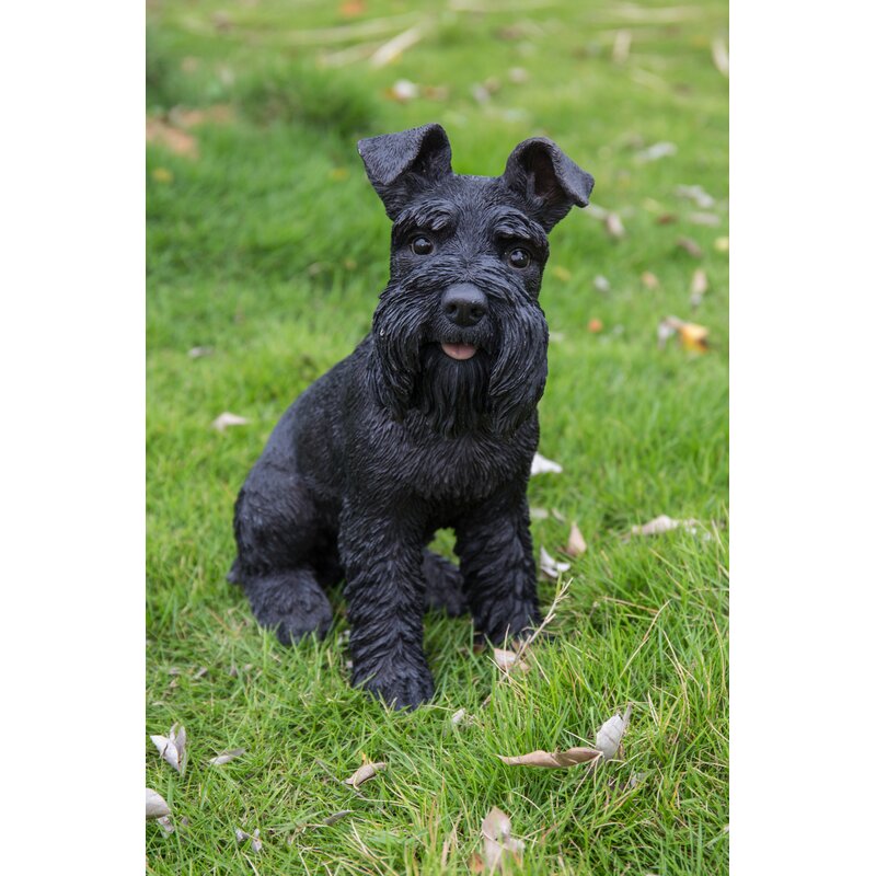 miniature schnauzer welcome statue